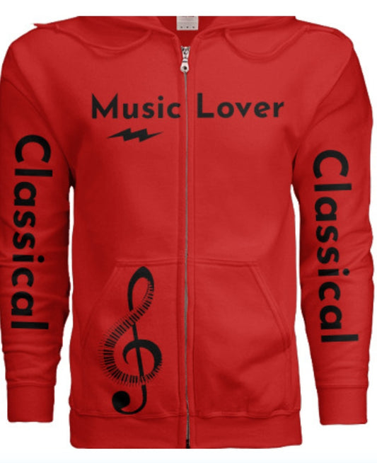 Hoodie Piano Clef (Classical) Full Zip