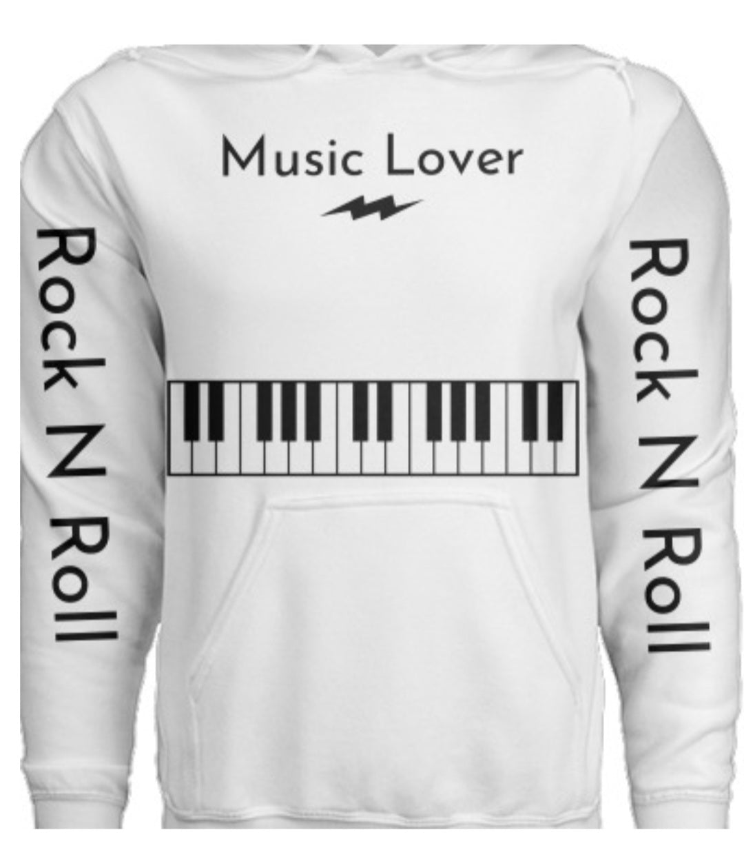 Hoodie Single Center Keyboard (Rock N Roll) Pull Over