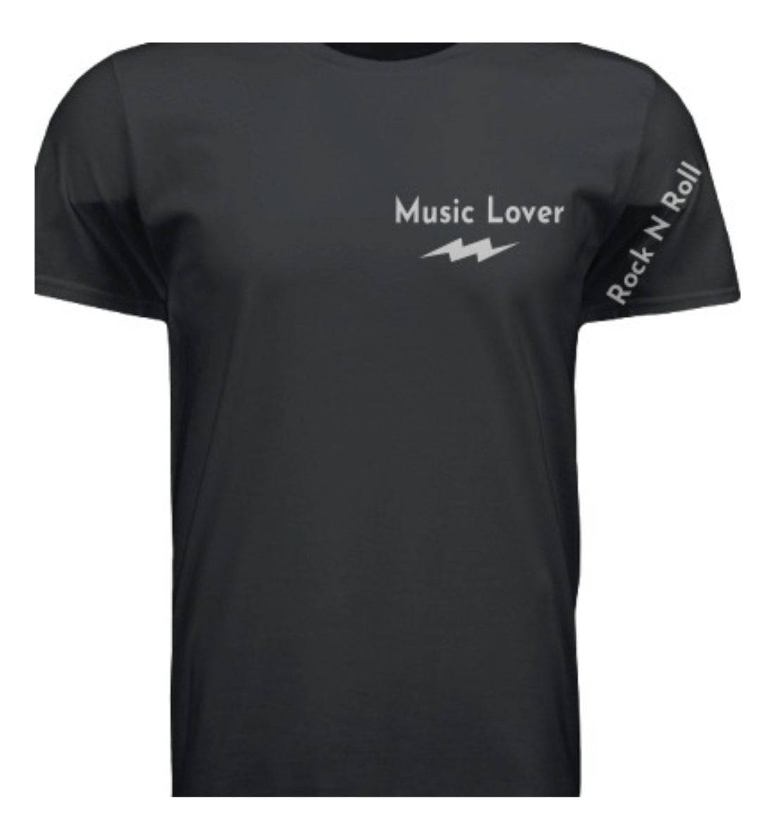 Short Sleeve Rock N Roll (Pocket Music Lover) Crewneck T-shirt