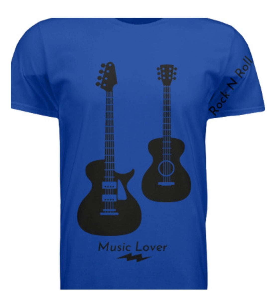 Short Sleeve Two Guitars (Rock N Roll) Crewneck T-shirt