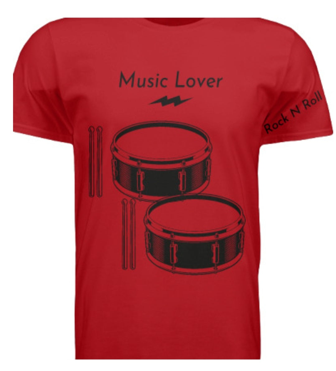 Short Sleeve Double Drums (Rock) Crewneck T-shirt