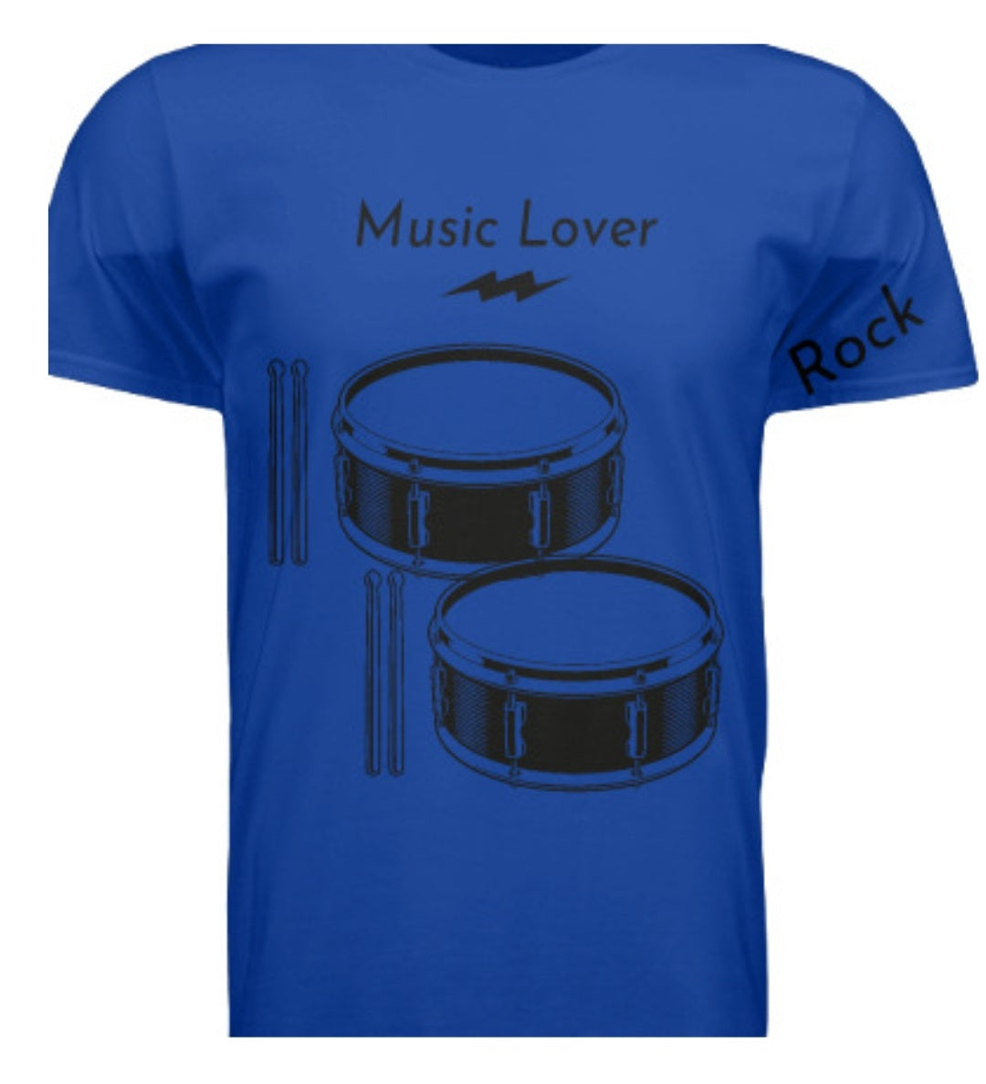 Short Sleeve Double Drums (Rock) Crewneck T-shirt