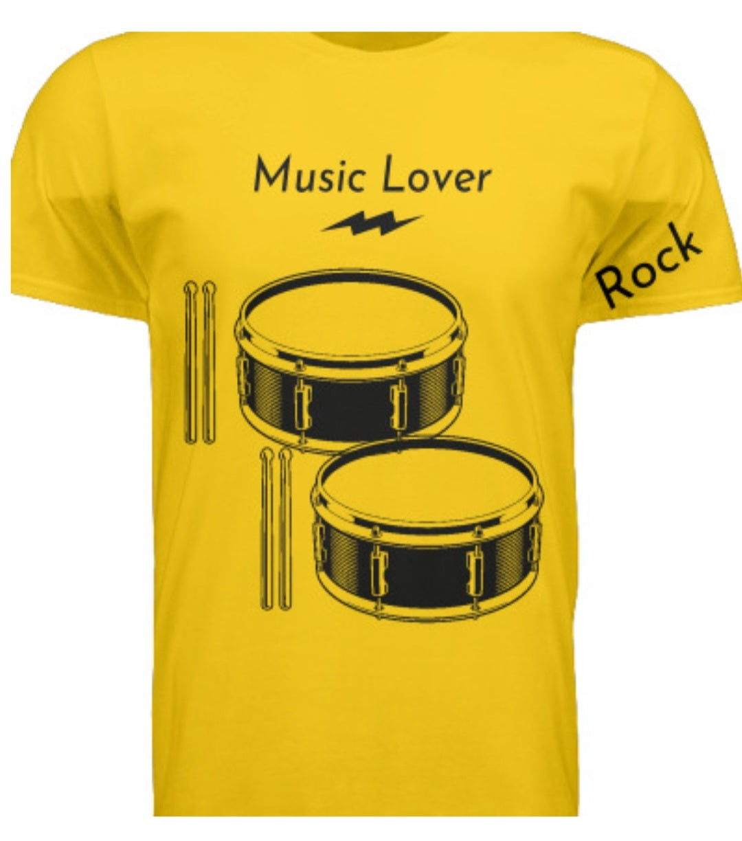 Short Sleeve Double Drums (Rock) Crewneck T-shirt