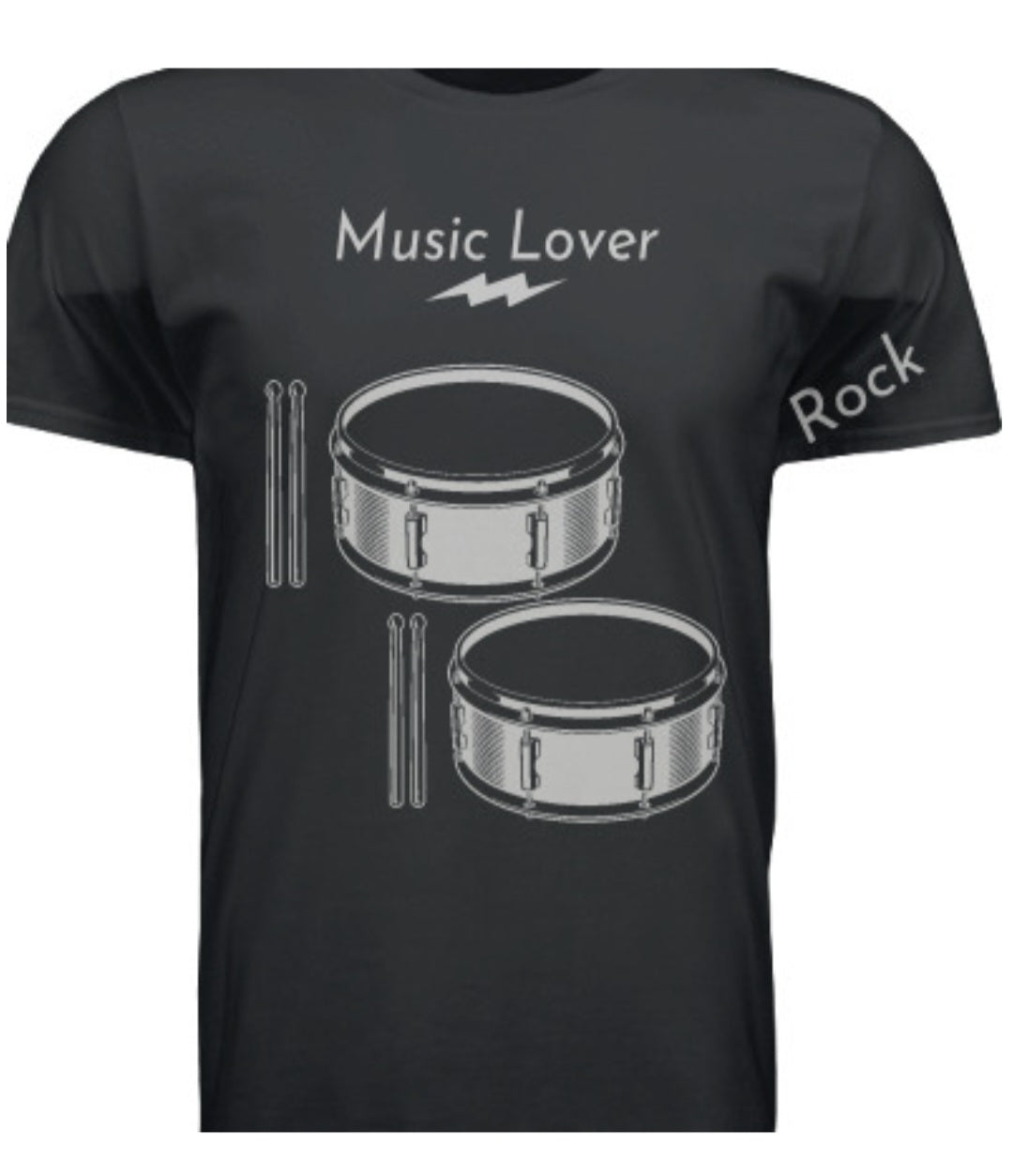 Short Sleeve Double Drums (Rock) Crewneck T-shirt