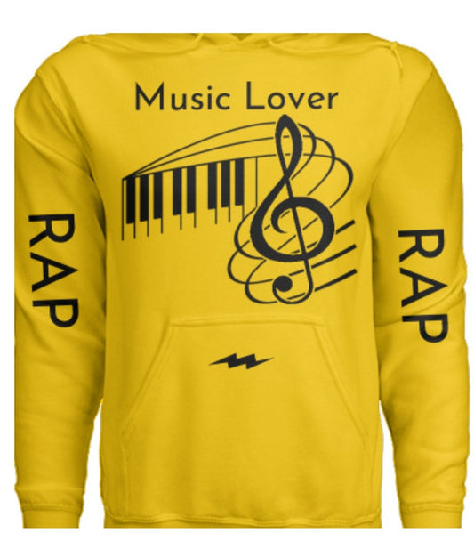 Hoodie Keyboard w/Note w/Lt. Clef (RAP) Pull Over