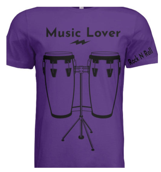 Short Sleeve Conga Drums (Rock N Roll) Crewneck T-shirt