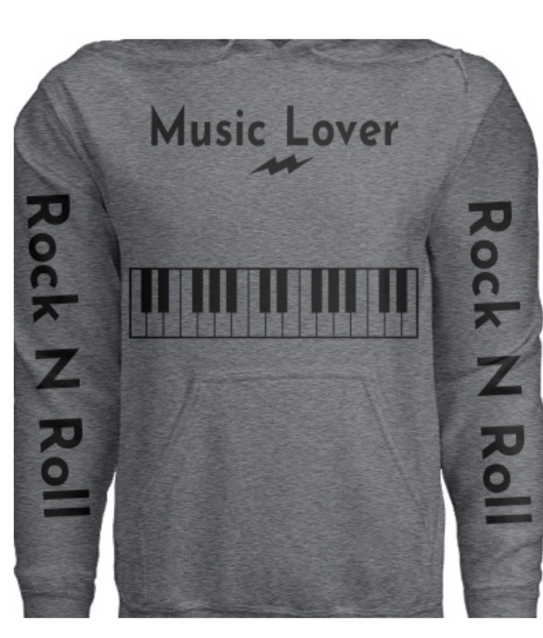 Hoodie Single Center Keyboard (Rock N Roll) Pull Over