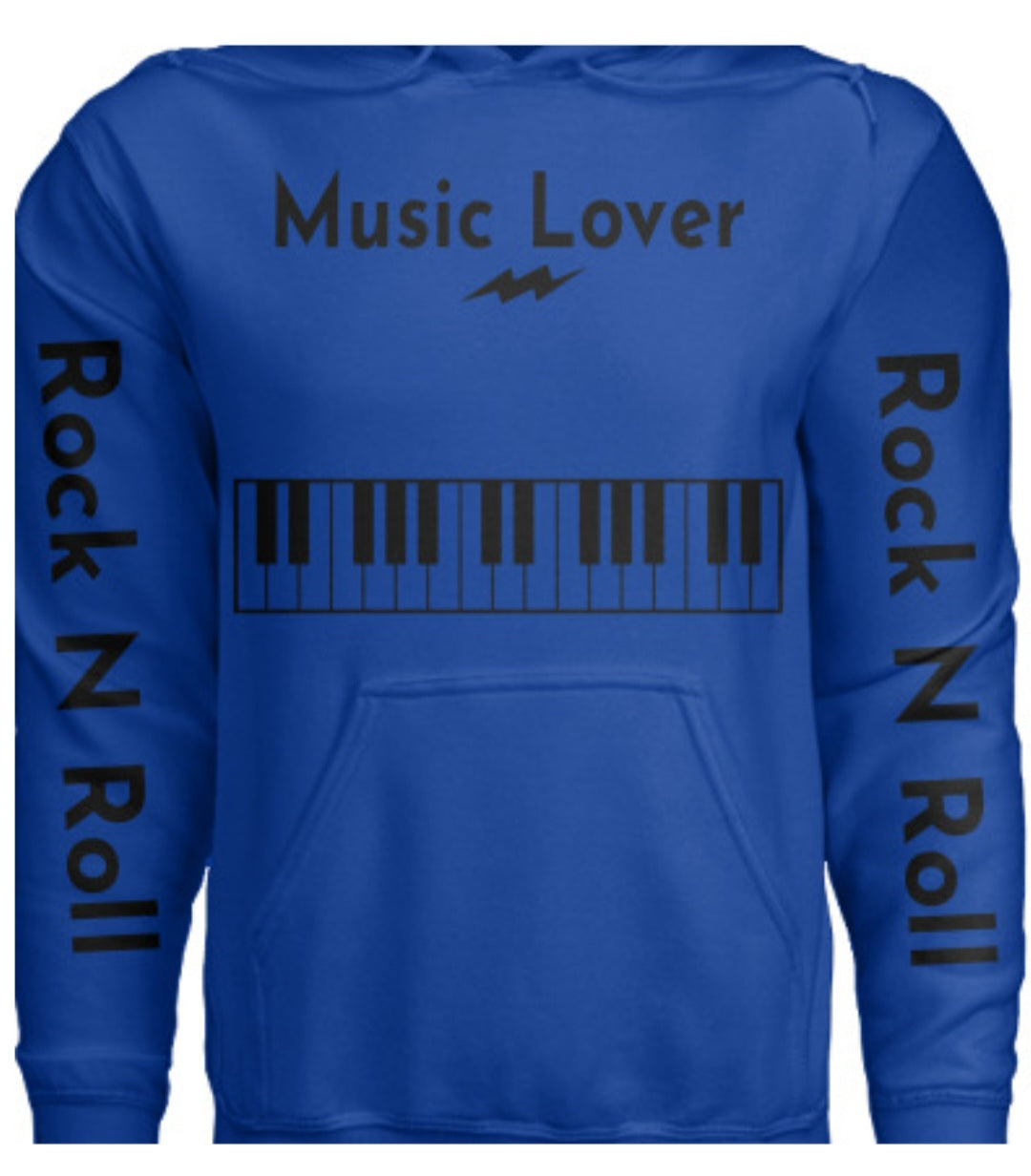 Hoodie Single Center Keyboard (Rock N Roll) Pull Over