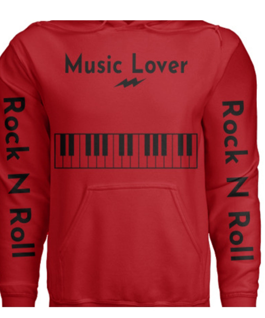Hoodie Single Center Keyboard (Rock N Roll) Pull Over