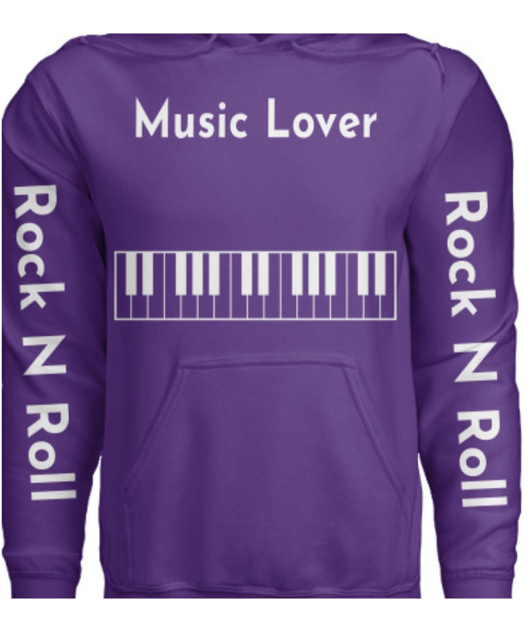Hoodie Single Center Keyboard (Rock N Roll) Pull Over