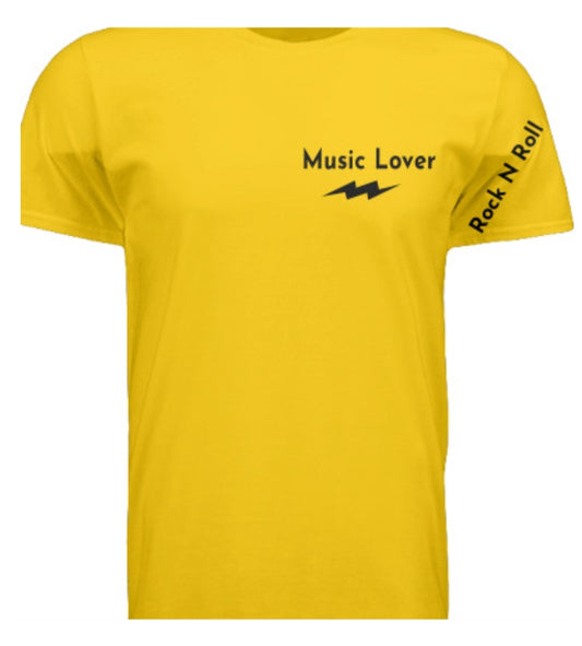 Short Sleeve Rock N Roll (Pocket Music Lover) Crewneck T-shirt
