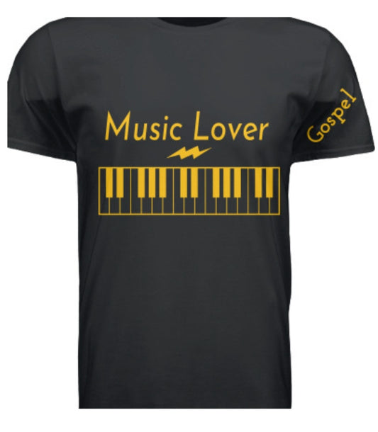 Short Sleeve Gold Line Single Keys (Gospel) Crewneck T-shirt