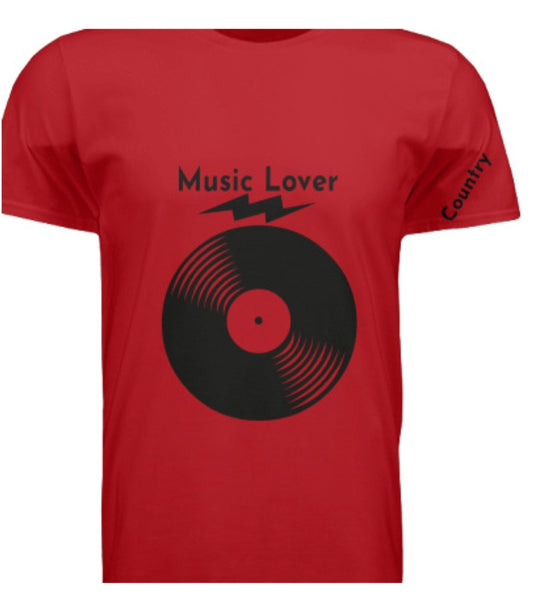 Short Sleeve Large Record (Country) Crewneck T-shirt